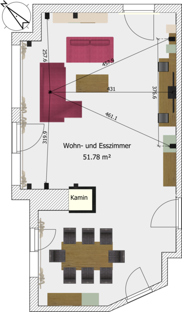 Wohn-Esszimmer (5.2.4) (Grundriss)