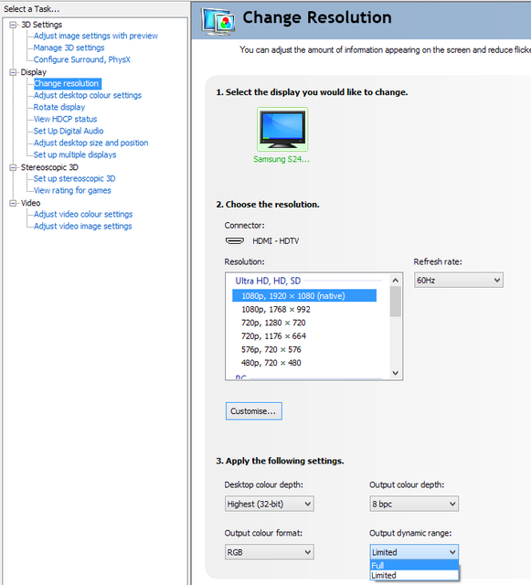 Nvidia-dynamic-range-option