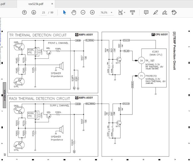 Pio VSX 523 Temp Diag