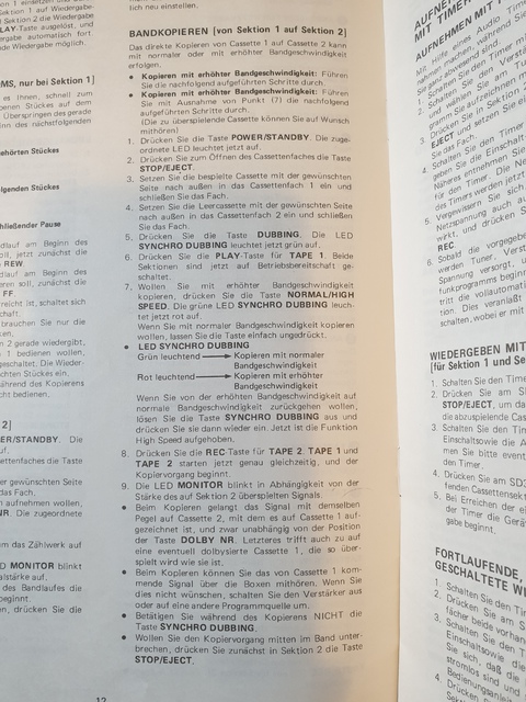 Marantz Sd343 Handbuch Bandkopieren