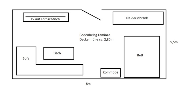 Skizze Wohnzimmer