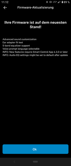 Sennheiser Smart Control Angabe Firmware Mai 2023 Für Momentum True Wireless 3