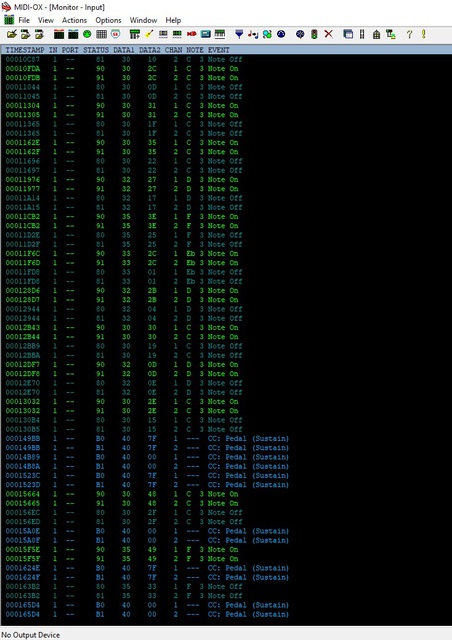 Screenshot Midi Monitor