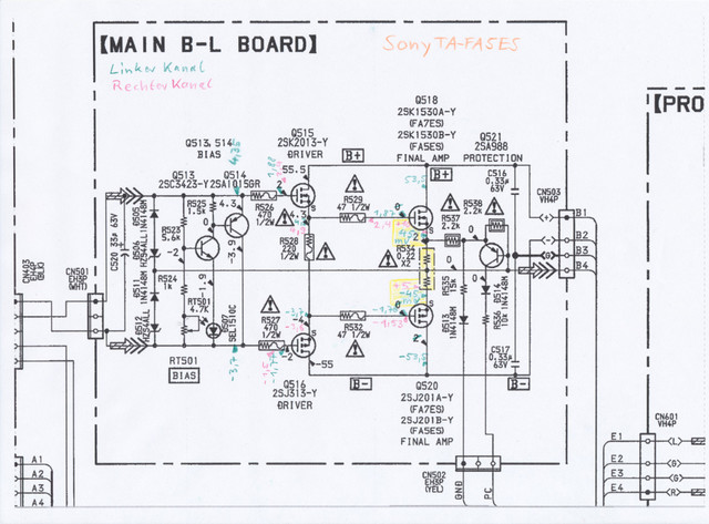 Schaltplan FA50ES Endstufe (Main B)