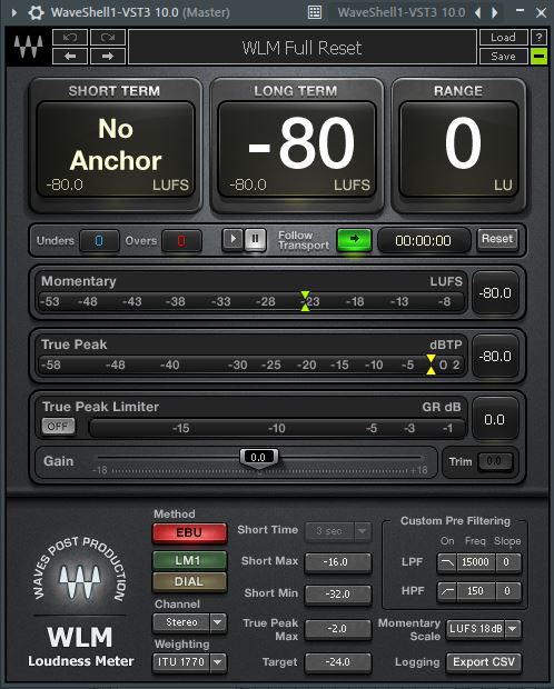 Waves WLM Plus Loudness Meter