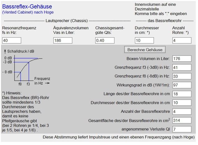 Bassberechnung