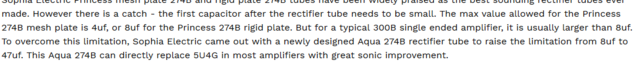 Screenshot 2019 02 05 Sophia Electric Aqua 274B Rectifier Tube With Live Like Sonic Performance