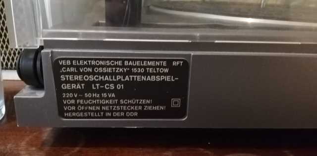 Info Schallplattenspieler