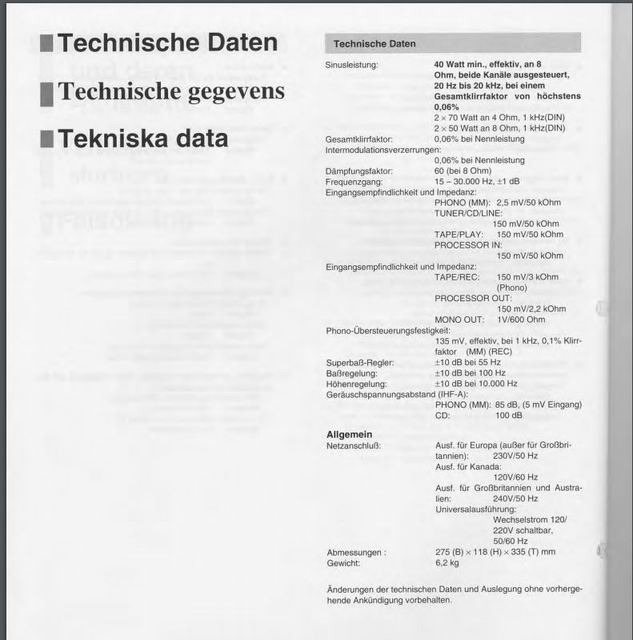 Technische Daten