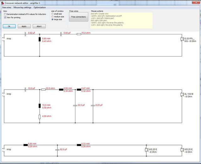 Aug 1 thin baffle wide then thin when tall freq crossover