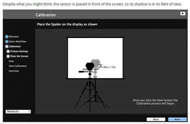 Placing Spyder 5 In Front Of Projector