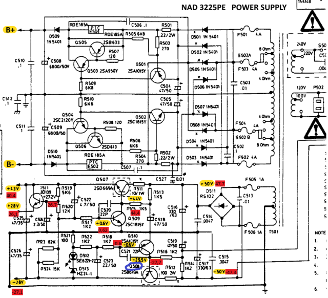 Nad 3225pe Schematics Detail Power Supply Section 920723 (1)