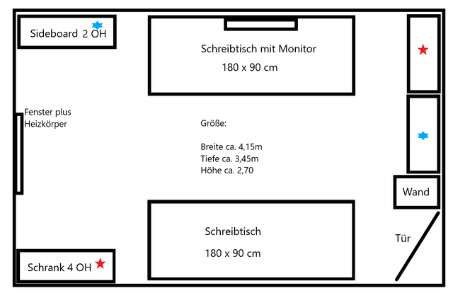 Arbeitszimmer Skizze