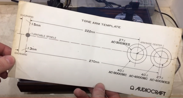 Tonarm template A