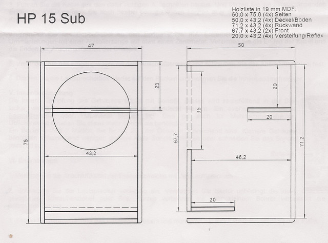 Bauplan HP 15 Sub