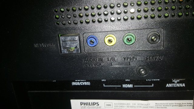 Anschlüsse Philips-Fernseher