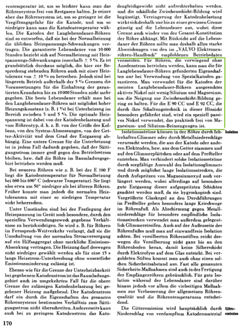 Auszug aus Valvo-Bericht %22Langlebensdauer-Rhren%22, Band1, Heft 5, April 1955