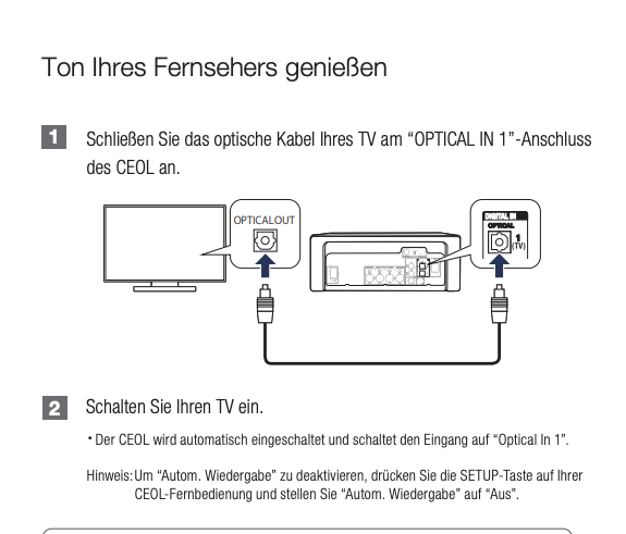 optical in TV