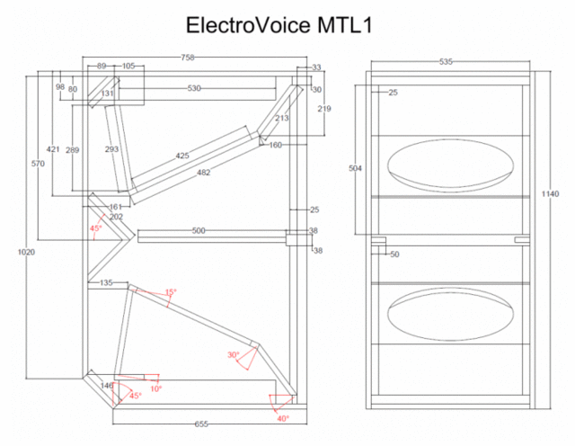 ElectroVoice MTL-1 18 Bauplan