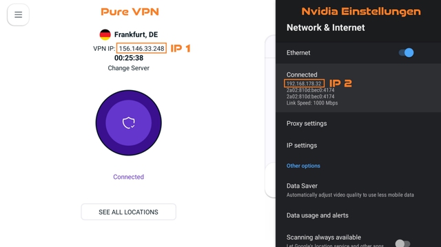 Pure VPN Nvidia Shield Screenshot 768p