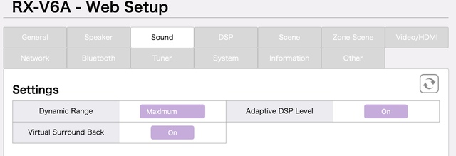 V6A Web Setup Sound