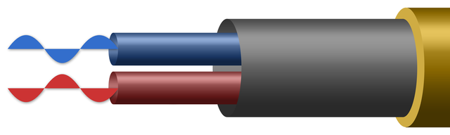 Symmetrisches Kabel Im Schnitt, © Metoc (CC BY-SA 2.5