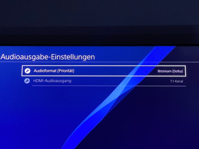 Einstellung PS4