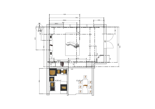 2d-Plan-Wohnzimmer