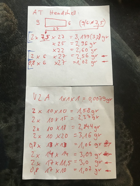 Berechnungen Vie Spez  Gewicht V2A 0,0079gr