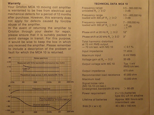 MCA 10 Datasheet (Ortofon) 4