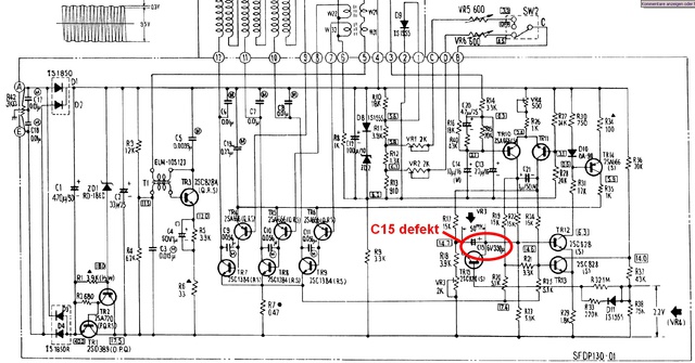 Platine Schaltplan C25 Defekt