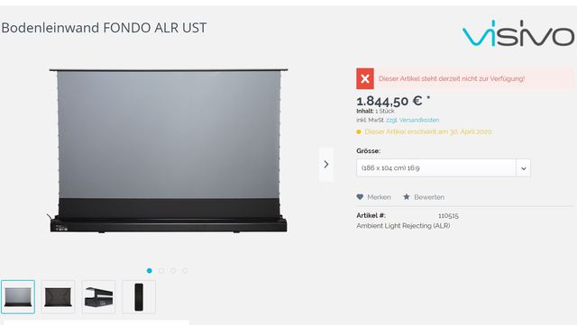 Bodenleinwand Visivo