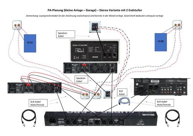 PA Planung   Garage   Stereo Mit 2 Endstufen