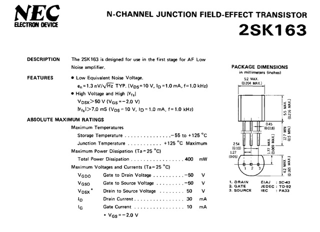 NEC 2SK163