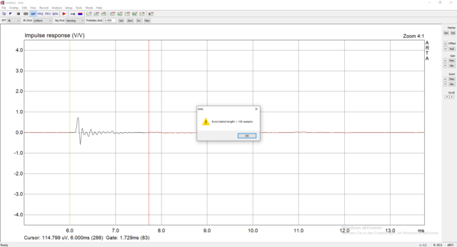 Rode NT1-A, 80cm, 0° Low, Error