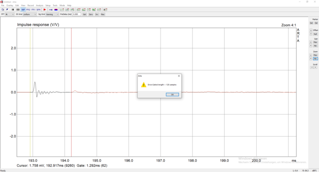 Rode NT1-A, 80cm, 15 Low, Error