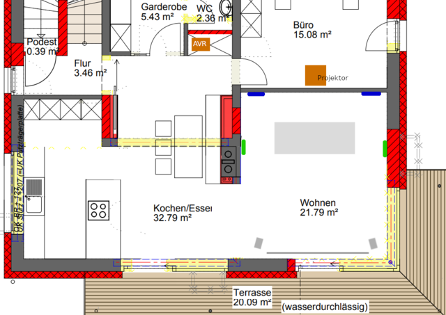 Wohnzimmer - Grundriss