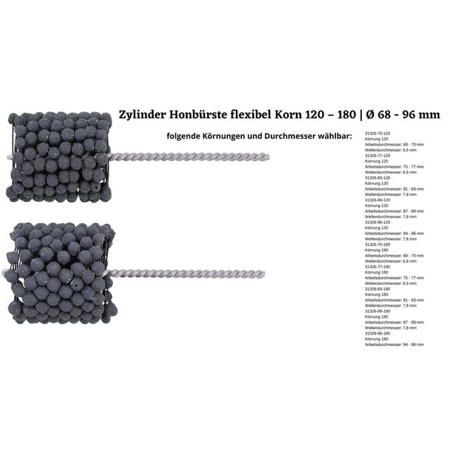 Zylinder Honbürste Flexibel Korn 120 – 180 | Ø 68 - 96 Mm Zylinder Honbürste Flexibel Korn 120 – 180 | Ø 68 - 96 Mm Zylinder Honbürste Flexibel Korn 120 – 180 | Ø 68 - 96 Mm Vorschau: Zylinder Honbürste Flexibel Korn 120 – 180 | Ø 68 - 96 Mm Vorschau: Zyl
