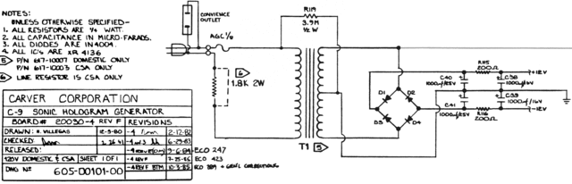 Carver C 9 Netzteil