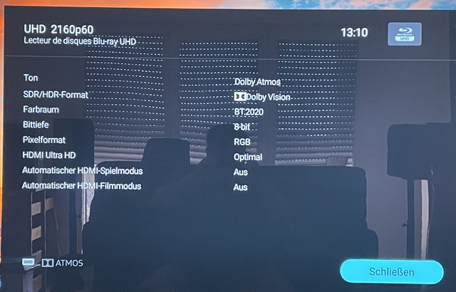 Philips Ausgang Dolby Vision