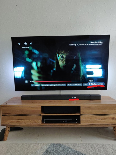 Atmos Netflix über Soundbar 9.1