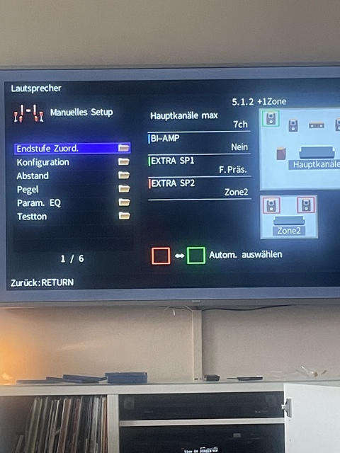 Lautsprecher Setup Vom Yamaha RXV 683
