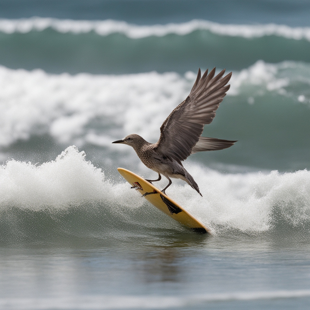 A Surfing Bird