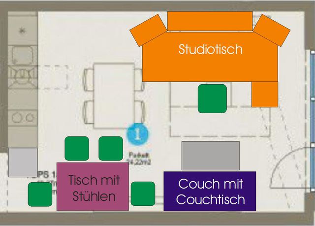 Plan Wohnkche