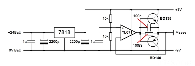 Masse + 9V