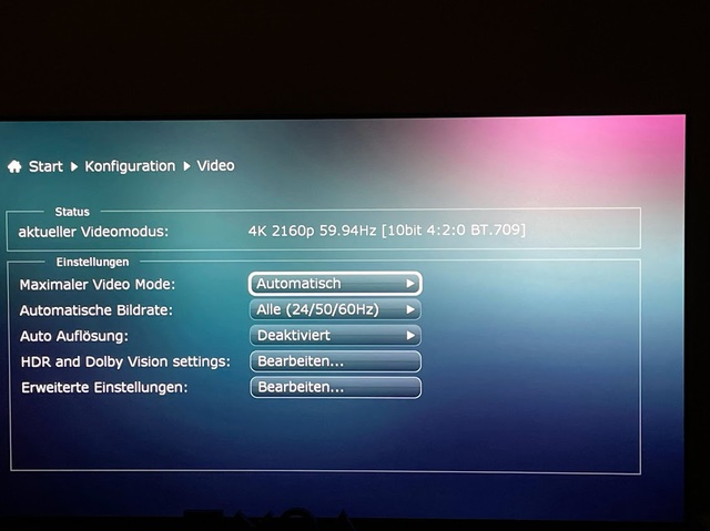Zappiti Neo 4K Ultra HD Video Einstellungen 1