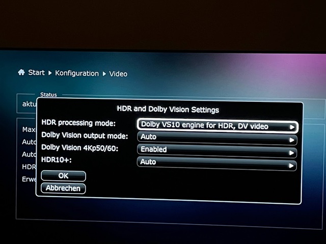 Zappiti Neo 4K Ultra HD Video Einstellungen 2