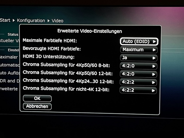 Zappiti Neo 4K Ultra HD Video Einstellungen 3