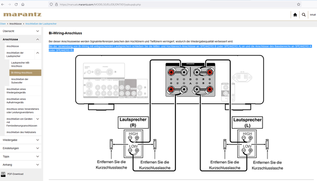 bi-wiring-anschluss