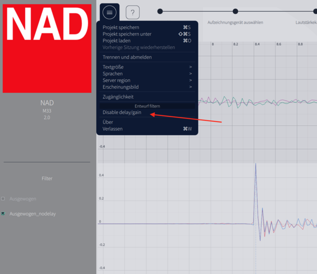 Setting Delay Gain Enable Or Disable